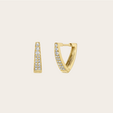 Anita Ko Triangle Shaped 2 Row Diamond Huggies PAIR