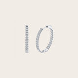 Anita Ko Classic Medium Diamond Luna Hoops