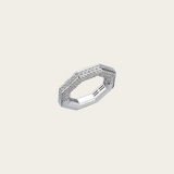 Ascher Thin Diamond Pave Duo Bubble Ring
