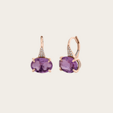 Shay Amethyst & Diamonds Oval Gem Drop Earrings
