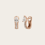 Anita Ko Flat Diamond Pave Huggies with Pear Diamond