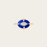 Joanna Dahdah YG Merveilles Blue Lapis Oval Ring / 0.65ct diamond, 1.7ct lapis 18k