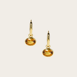 By Pariah YG Orbit Hoops / Citrine (Demi-fine 14k)
