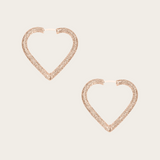 Carolina Bucci Small Cuore Hoop Earrings Florentine Finish