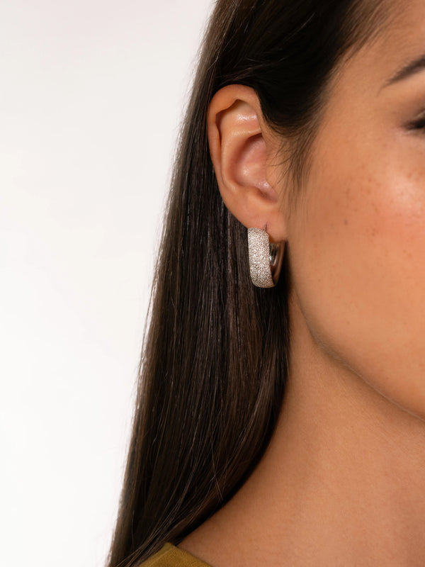 Carolina Bucci Small Flat Hoop Earrings Florentine Finish