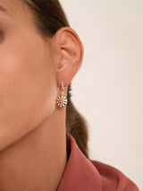 Joanna Dahdah White Enamel Small Mila Sun Earrings