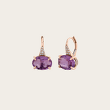 Shay Amethyst & Diamonds Oval Gem Drop Earrings