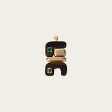 Joelle Kharrat YG Stoned Earth 2G-3G Totem Pendant with Ebony and incrusted Emerald / 2ct Emeralds 18k
