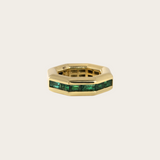 Ascher Emerald Baguette Bubble Ring