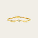 Jennifer Meyer YG Mini Tennis Illusion-Set Diamond Accent Bracelet 0.3ct 18k