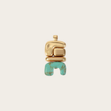 Joelle Kharrat YG Fire 1-2-3G Totem Pendant with Turquoise 18k