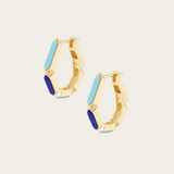 Joanna Dahdah Merveilles Turquoise and Blue Lapis Hoops