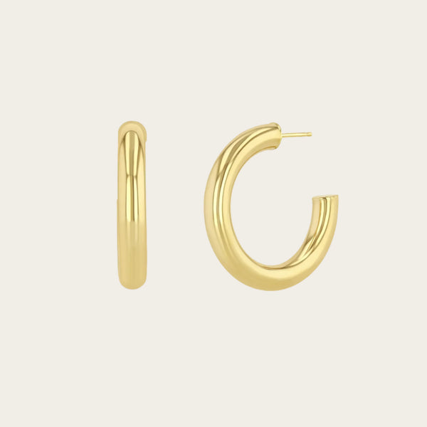 Zoe Chicco Medium Hollow Hoops