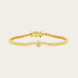 Jennifer Meyer YG Mini Tennis Illusion-Set Diamond Accent Bracelet 0.3ct 18k