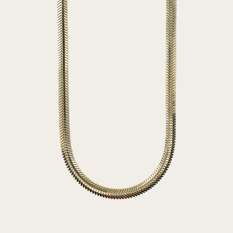 Zoe Chicco Medium Oval Snake Chain Necklace