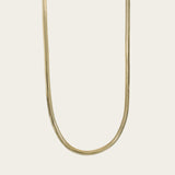 Zoe Chicco Small Oval Snake Chain Necklace