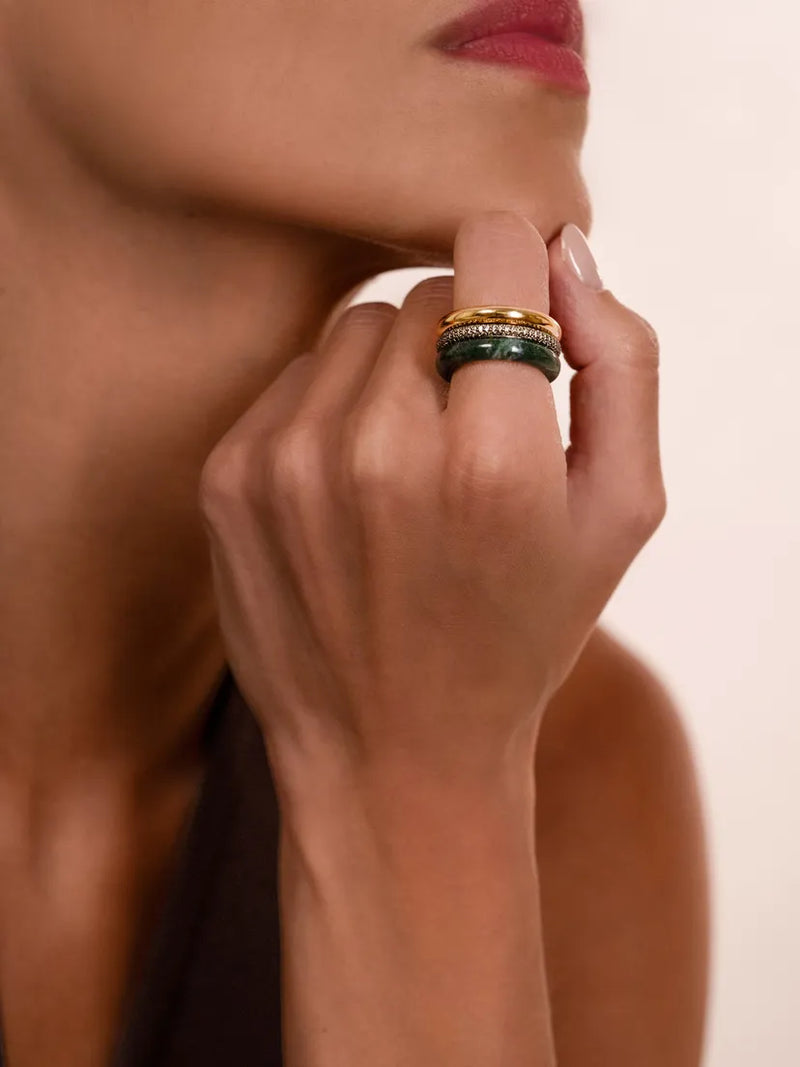 By Pariah Aurea Stack Set of 3 Rings