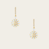 Joanna Dahdah White Enamel Small Mila Sun Earrings