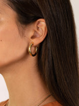 Zoe Chicco Medium Hollow Hoops