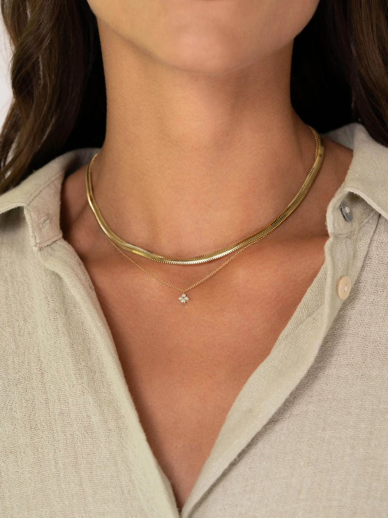 Zoe Chicco Medium Oval Snake Chain Necklace