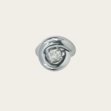 Bea Bongiasca Tarallo Ring with Brilliant Cut White Salt and Pepper Diamond