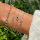 Anita Ko Blue Sapphire Evil Eye Bracelet