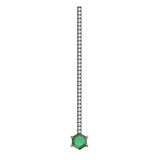 Eva Fehren  Emerald Off-Set Hex Stud