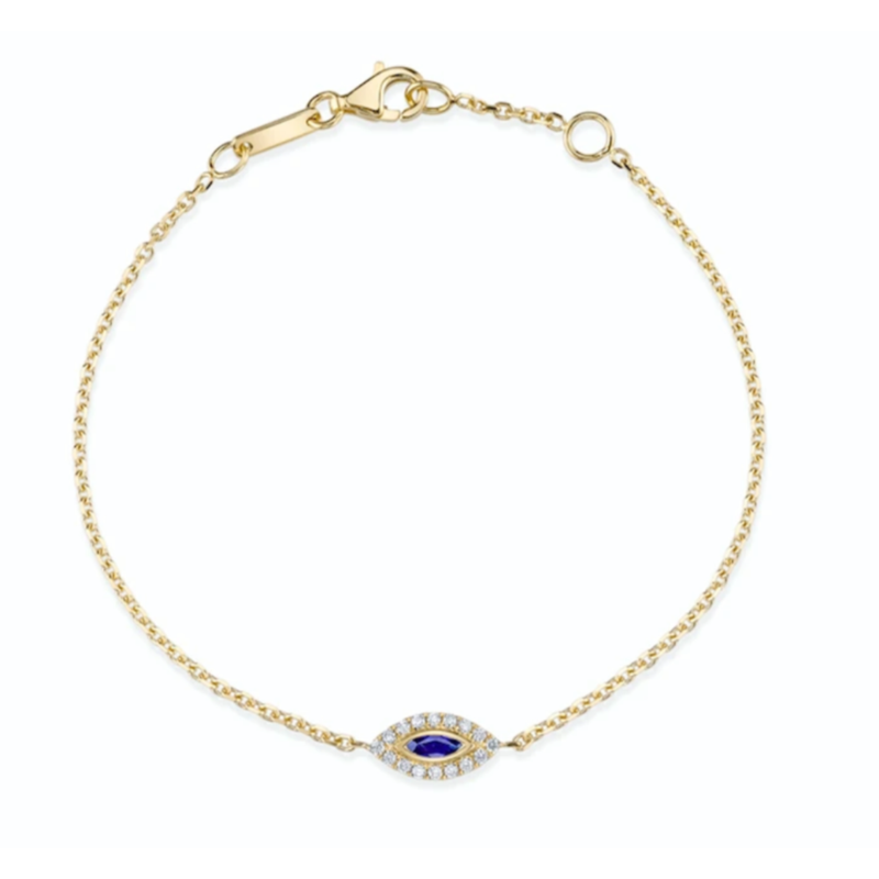 Anita Ko Blue Sapphire Evil Eye Bracelet