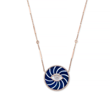Jacquie Aiche Large Swirl Eye Necklace with Diamonds & Mother of Pearl