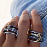 Spinelli Kilcollin SS VEGA NOIR 4 linked rings