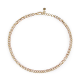 Shay Mini Pave Link Choker 3.5ct 18k