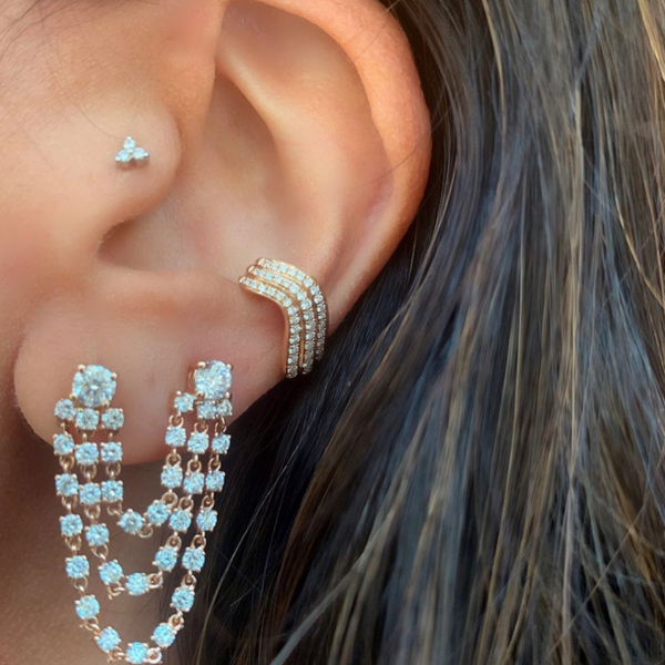 Anita Ko Bianca Double Loop Diamond Earring