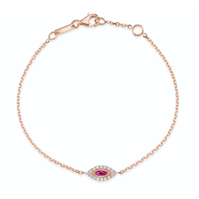 Anita Ko Ruby Evil Eye Bracelet