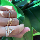 Eva Fehren Pale Champagne Diamonds Pave Wrap Claw Ring