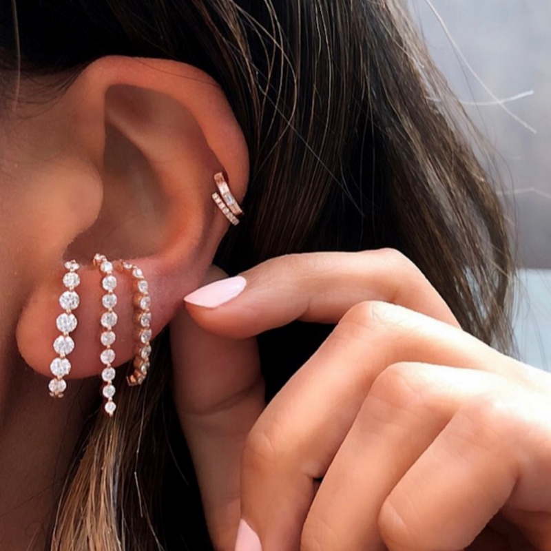 Anita Ko Large Floating Diamond Lobe Earring
