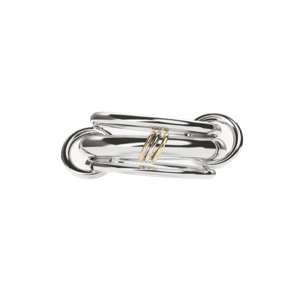 Spinelli Kilcollin SS+YG GEMINI 3 linked rings 18k