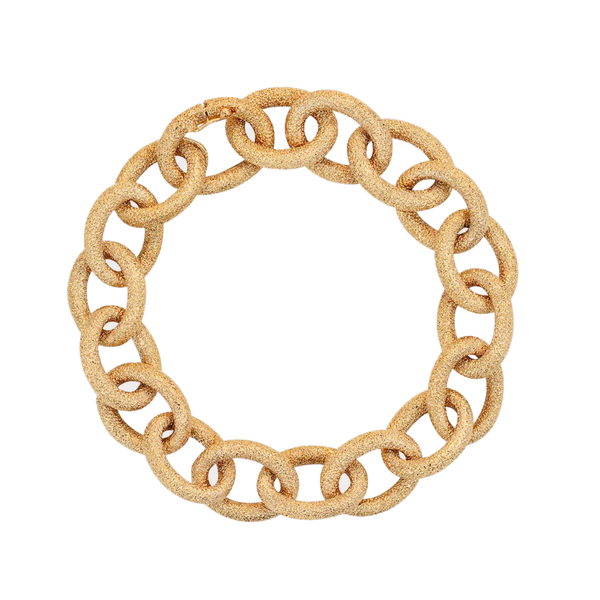 Carolina Bucci Link Bracelet Florentine Finish 18k