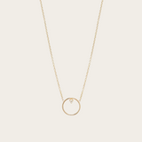 Zoe Chicco Medium Circle Diamond Inside Necklace