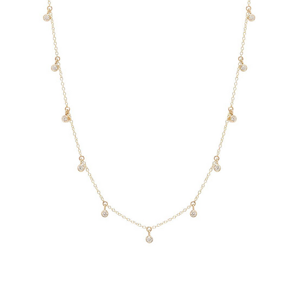 Zoe Chicco 11 Dangling Diamonds Necklace