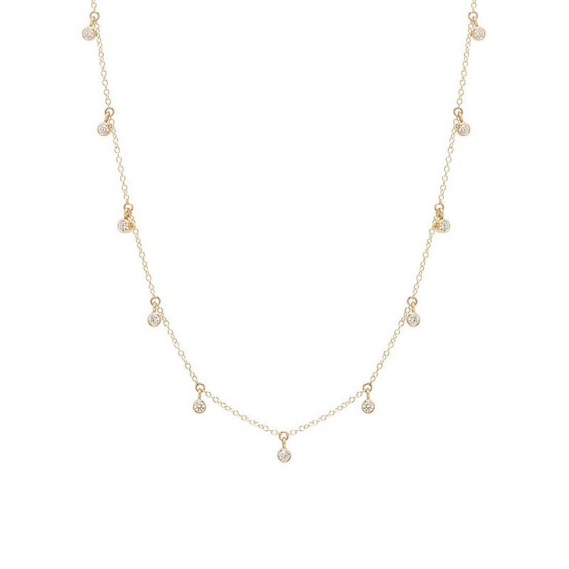 Zoe Chicco 11 Dangling Diamonds Necklace