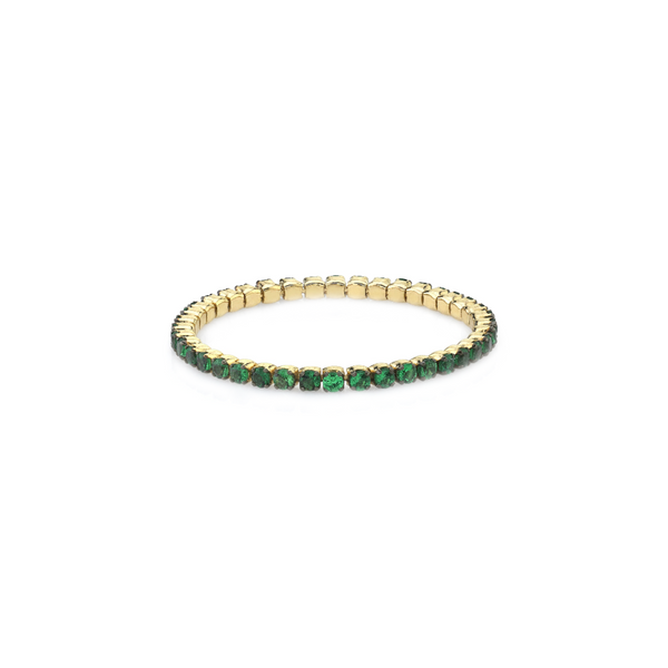 Shay Green Garnet Single Thread Ring