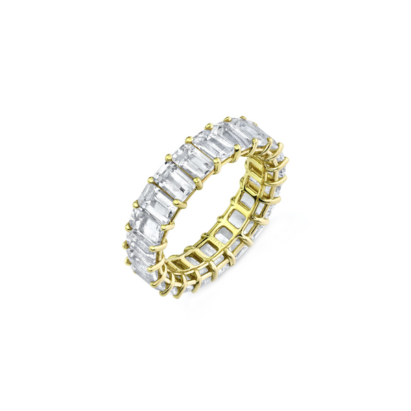 Shay Baguette Eternity Band with White Topaz
