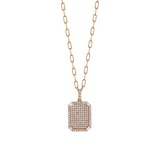 Shay RG Pave Diamond ID Pendant Necklace 0.97ct 18k
