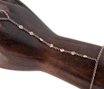 Jacquie Aiche YG 7 Diamond Bezel Finger Bracelet (Demi-Fine 14k)