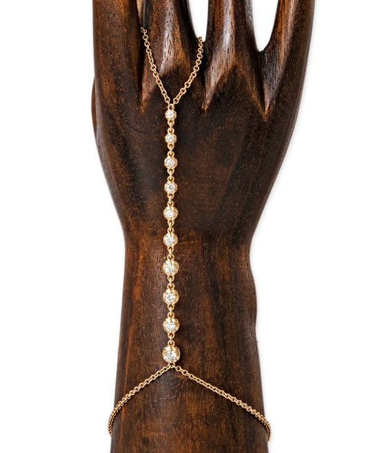 Jacquie Aiche YG 10 Graduated Sophia Diamond Finger Bracelet 0.75ct (Demi-fine 14k)