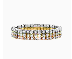 Shay Tri-Colored Diamond Threads Ring 1.34ct 18k