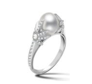 Venyx WG Oseanyx Star Pearl Ring 0.28ct 18k