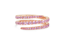 Anita Ko RG Pink Sapphire Coil Ring 2.49cts 18k