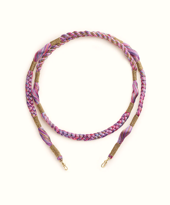 Marie Lichtenberg YG Purple Double Loop Rathi Cord 73cm (Demi-fine 14k)