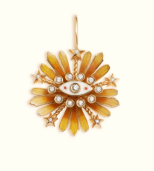 Marie Lichtenberg YG Orange Flower Earring SINGLE 0.17ct 18k